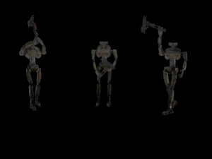Robot miner and robot security 3D Model