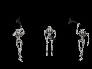 Robot miner and robot security 3D Model