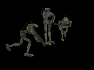 Robot miner and robot security 3D Model