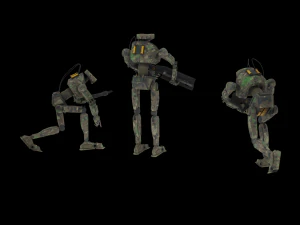 Robot miner and robot security 3D Model