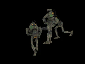 Robot miner and robot security 3D Model