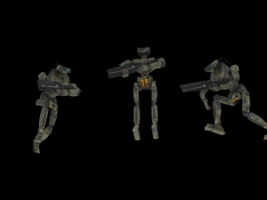 Robot miner and robot security 3D Model