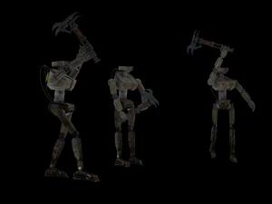 Robot miner and robot security 3D Model