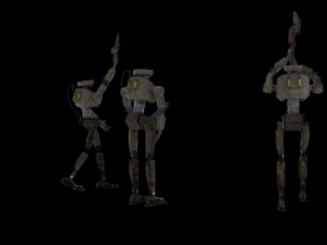 Robot miner and robot security 3D Модель