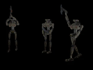 Robot miner and robot security 3D Model