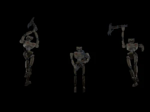 Robot miner and robot security 3D Model