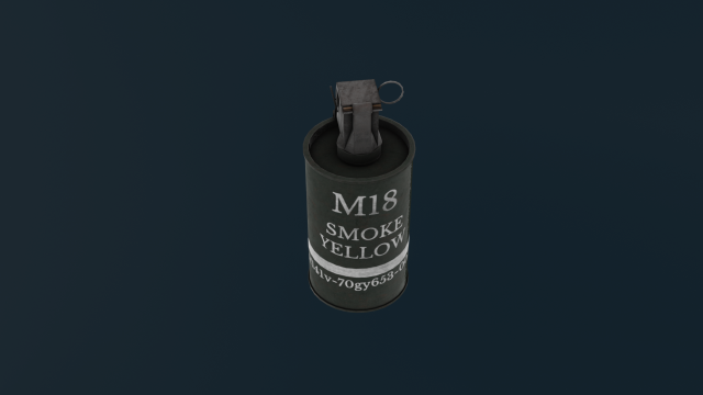 Smoke grenade 3D Model .c4d .max .obj .3ds .fbx .stl .blend 