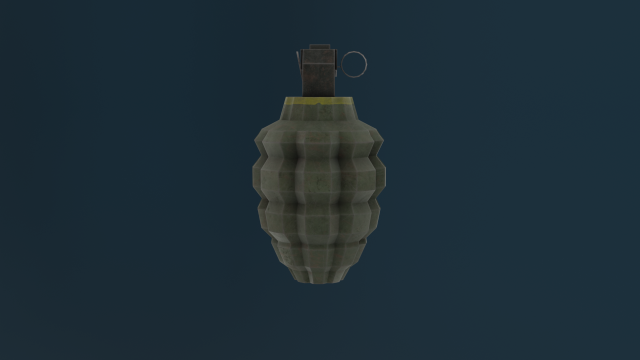 Frag grenade Model 3D .c4d .max .obj .3ds .fbx .stl .blend 
