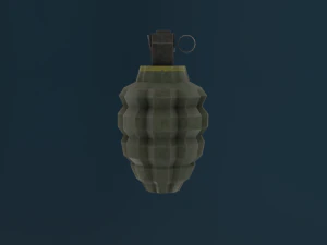 세열 수류탄 3D 모델