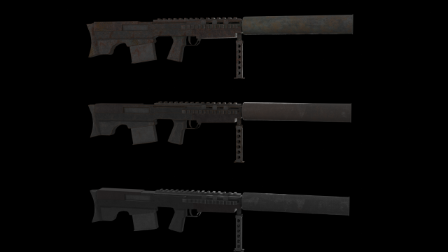 The VKS sniper rifle Model 3D .c4d .max .obj .3ds .fbx .stl .blend 