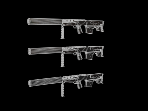 The VKS sniper rifle Model 3D