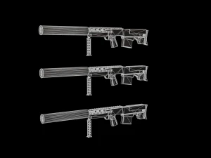 Il fucile da cecchino VKS Modello 3D