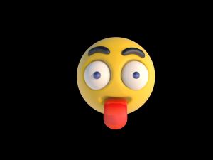 crazy emoji 3D Model