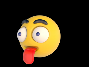 crazy emoji 3D Model