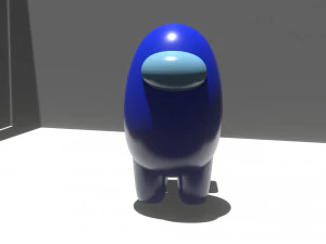 我们中间的蓝色 3D 模型