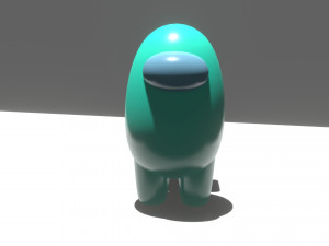Cyan among us Modelo 3D