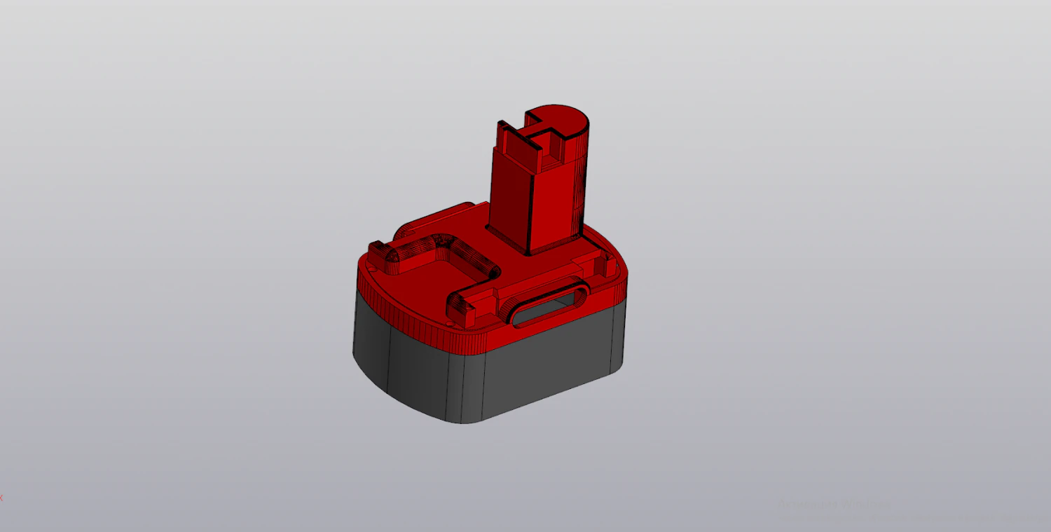 Battery for screwdriver bosch psr1200 3D Print Model .c4d .max .obj .3ds .fbx .stl .blend 