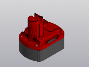 Battery for screwdriver bosch psr1200 Modello di stampa 3D