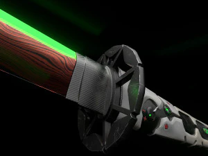 cyberpunk style katana 3D Model