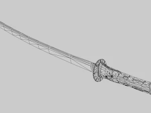 cyberpunk style katana 3D Model