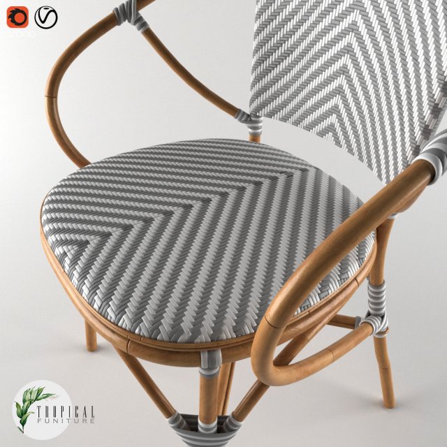 pearl bistro chair 3D Model .c4d .max .obj .3ds .fbx .stl .blend 