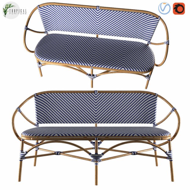 pearl paris bench 3D Model .c4d .max .obj .3ds .fbx .stl .blend 
