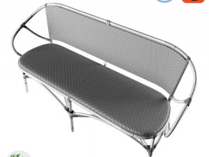 pearl paris bench 3D Model