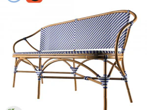pearl paris bench 3D Model
