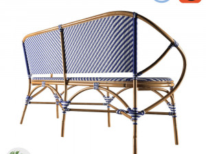 pearl paris bench 3D Model
