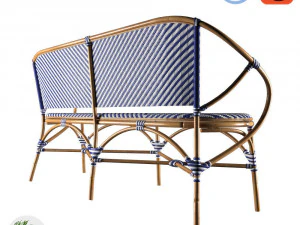 pearl paris bench 3D Model