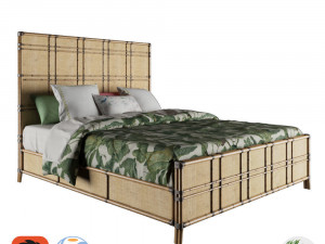 tropical - coco bay panel bed Modello 3D