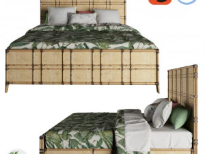 tropical - coco bay panel bed 3D Model