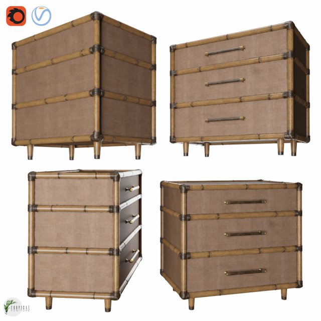 parrot cay nightstand Modello 3D .c4d .max .obj .3ds .fbx .stl .blend