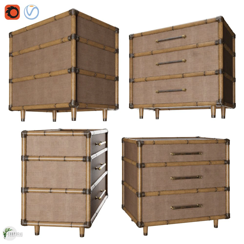 parrot cay nightstand 3D Model .c4d .max .obj .3ds .fbx .stl .blend