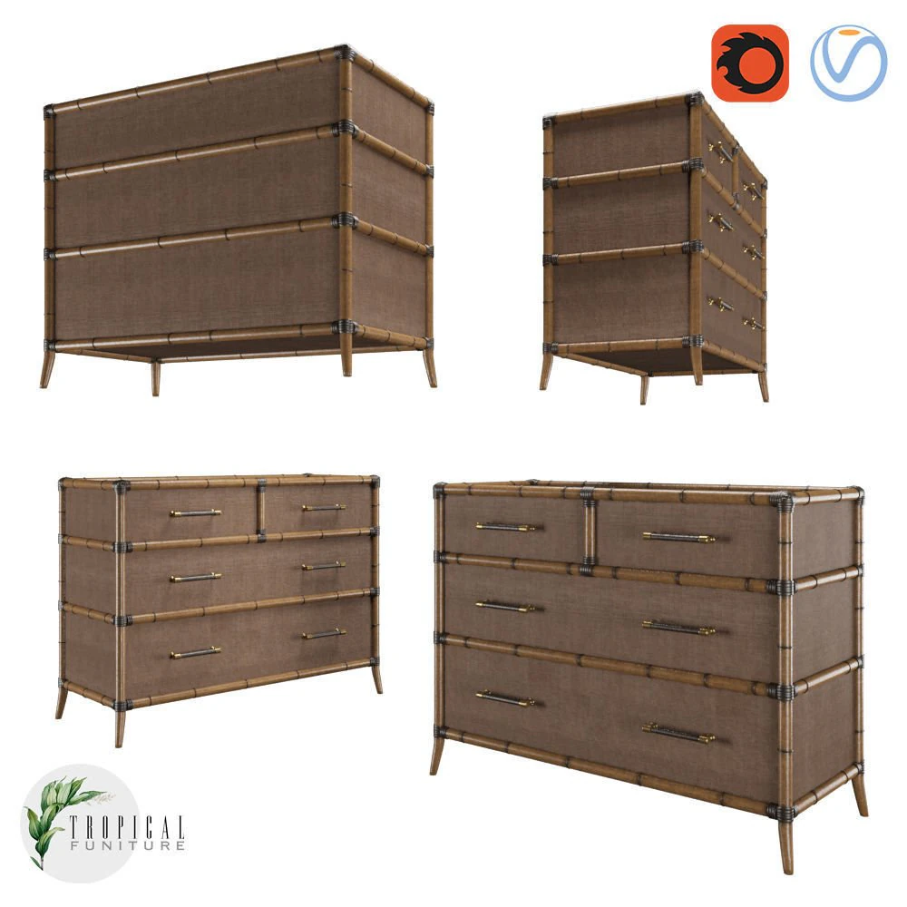 bermuda sands chest 3D Model .c4d .max .obj .3ds .fbx .stl .blend