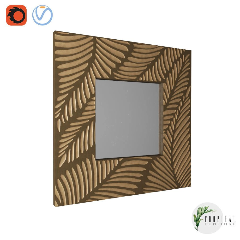 freeport square mirror 3D Model .c4d .max .obj .3ds .fbx .stl .blend 