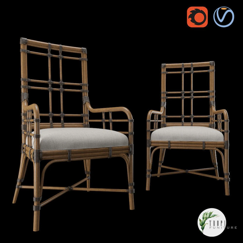 seaview side chair 3D Model .c4d .max .obj .3ds .fbx .stl .blend 