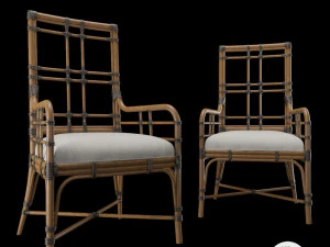 chaise d'appoint avec vue sur la mer Modèle 3D