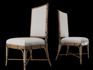 tropical - summer isle upholstered side chair 3D Model