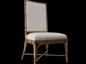 tropical - summer isle upholstered side chair Modello 3D