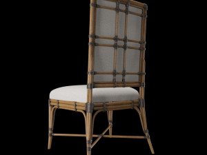 tropical - summer isle upholstered side chair Modello 3D