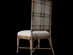 tropical - summer isle upholstered side chair 3D Model