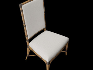tropical - summer isle upholstered side chair Modello 3D