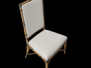 tropical - summer isle upholstered side chair 3D Model