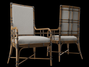 tropical - summer isle upholstered arm chair 3D 모델