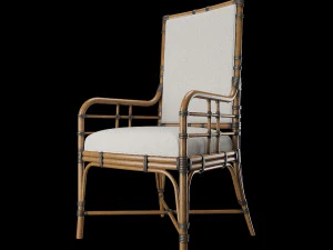 tropical - summer isle upholstered arm chair 3D Model