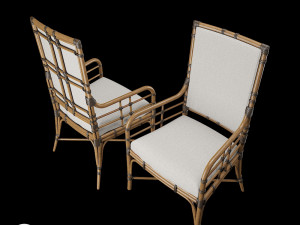 tropical - summer isle upholstered arm chair 3D Модель