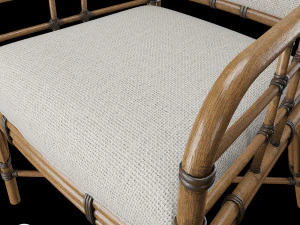 tropical - summer isle upholstered arm chair 3D Model