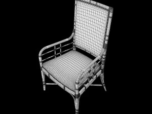 tropical - summer isle upholstered arm chair 3D Model