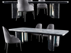 luxury - charisma dining table chair Modello 3D